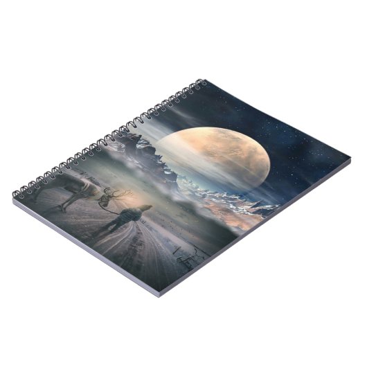 Reindeer Dawn Horizon Notizblock (Linke Seite)