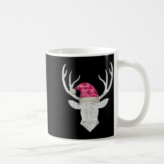 Reindeer Deer Nk Camo Santa Hat Christmas Pajama H Kaffeetasse (Rechts)