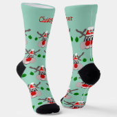 Reindeer Design Christmas Socken (Gewinkelt)