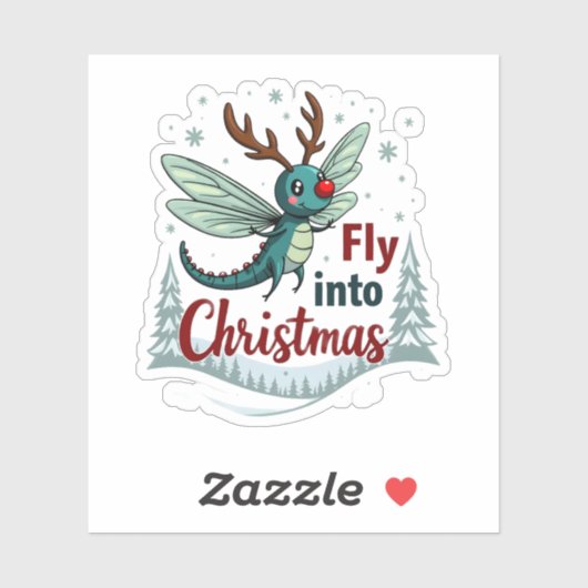 Reindeer Dragonfly Aufkleber (Blatt)