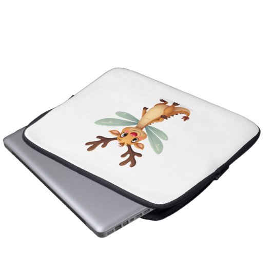 Reindeer Dragonfly Laptopschutzhülle (Vorne Knopf)