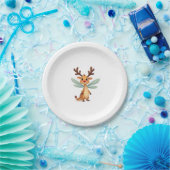 Reindeer Dragonfly Pappteller (Party)