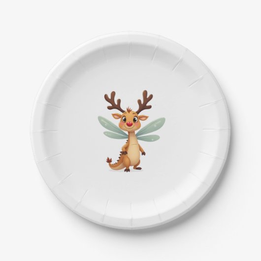 Reindeer Dragonfly Pappteller (Vorderseite)