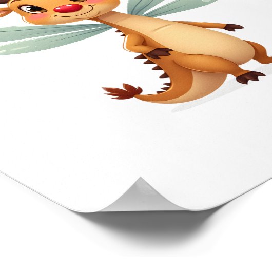 Reindeer Dragonfly Poster (Ecke)