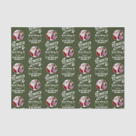 Reindeer Express von Weihnachts-Grün aus dem Weihn Seidenpapier (Vorderseite)