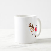 Reindeer Face Gles Christmas Costume Xmas Pajama G Kaffeetasse (VorderseiteRechts)