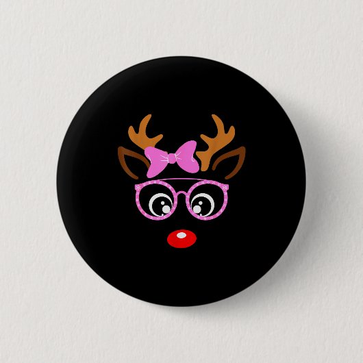 Reindeer Face Matching Family Christmas Costume Wo Button (Vorderseite)