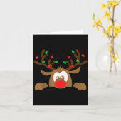 Reindeer Face Matching Family Christmas Deer Girl Karte (Gelbe Blume)