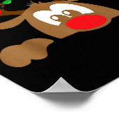 Reindeer Face Matching Family Christmas Deer Girl Poster (Ecke)