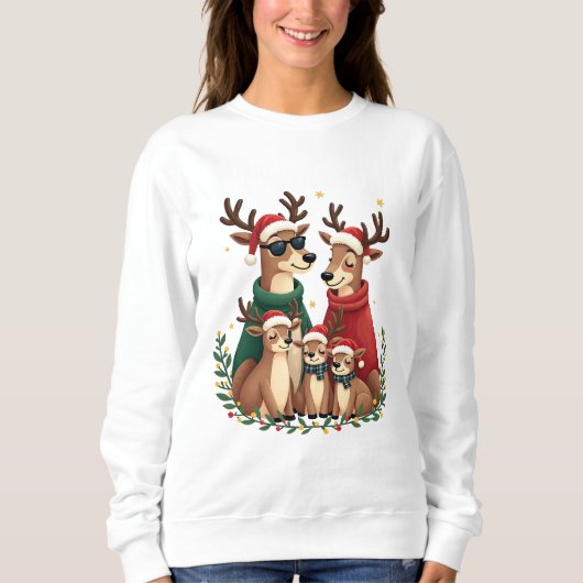 Reindeer Family Christmas Shirt (Vorderseite)