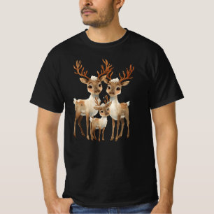 Reindeer Family – Cute Christmas Winter Animal Des T-Shirt