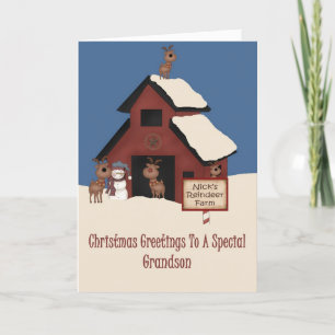 Reindeer Farm Grandson Weihnachten