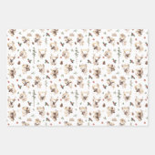 Reindeer Farmhouse Christmas Tree Farm | Holiday Geschenkpapier Set (Vorderseite)