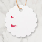 Reindeer Favor Tags Geschenkanhänger (Rückseite)