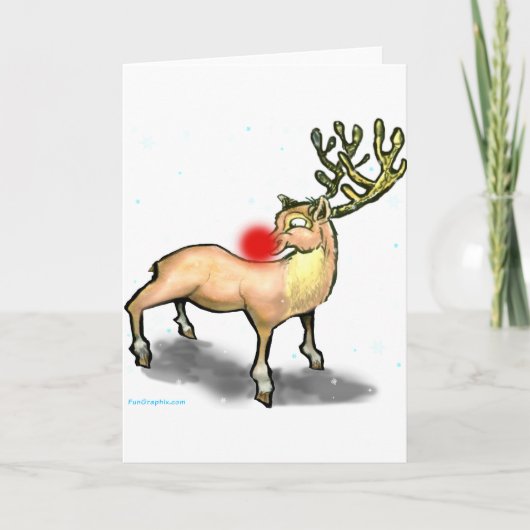 Reindeer Feiertagskarte (Vorderseite)