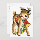 Reindeer Feiertagspostkarte (Vorne/Hinten)