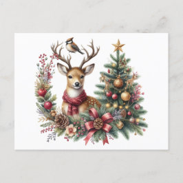 Reindeer Feiertagspostkarte