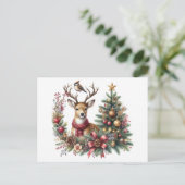 Reindeer Feiertagspostkarte (Stehend Vorderseite)