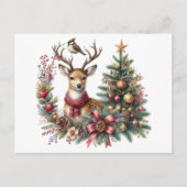 Reindeer Feiertagspostkarte (Vorderseite)