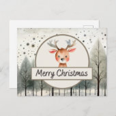 Reindeer Feiertagspostkarte (Vorne/Hinten)