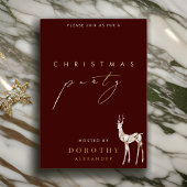 Reindeer Foil Christmas Party Einladung