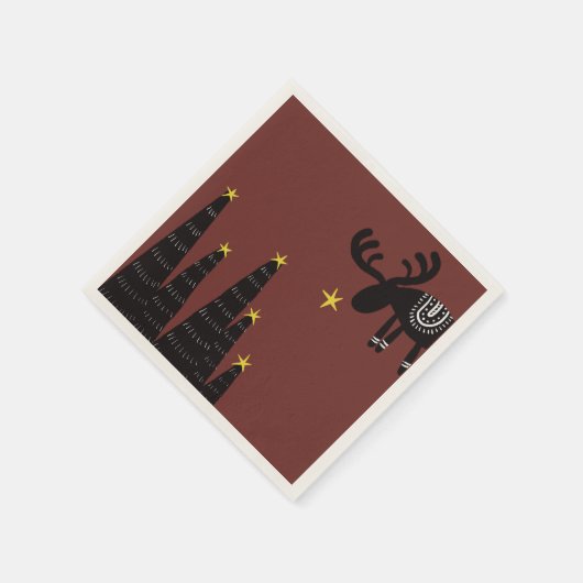 Reindeer found the star serviette (Ecke)