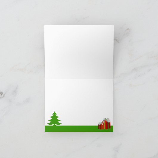 Reindeer Frohe Weihnachten Fotokarte 2 hinzufügen (Innenseite)