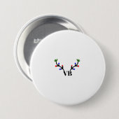 Reindeer frohe Weihnachten hinzufügen Namen Text T Button (Vorne & Hinten)