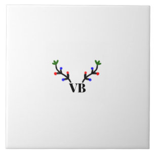 Reindeer frohe Weihnachten hinzufügen Namen Text T Fliese