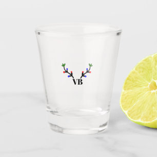 Reindeer frohe Weihnachten hinzufügen Namen Text T Schnapsglas