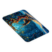 Reindeer Frohe Weihnachtsbeleuchtung Magnet (Rechte Seite)