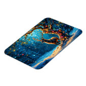 Reindeer Frohe Weihnachtsbeleuchtung Magnet (Linke Seite)