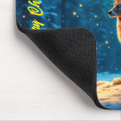 Reindeer Frohe Weihnachtsbeleuchtung Mousepad (Ecke)
