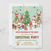 Reindeer Fun Christmas Party Einladung (Vorderseite)