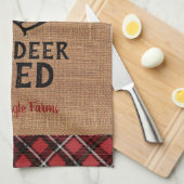 🦌 Reindeer Füttre Farm Küchentuch (Viertel Falte)