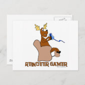 Reindeer Gamer Postkarte (Vorne/Hinten)