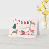 Reindeer Games Christmas Karte (Gelbe Blume)