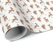 Reindeer Games – Seamless Festive Holiday Pattern  Geschenkpapier (Rolleneckpunkt)