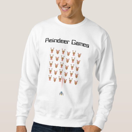 Reindeer Games Ugly Christmas Sweater Gamer Party Sweatshirt (Vorderseite)
