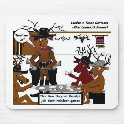 Reindeer Games Weihnachtsgeschenke & T-Shirts Mousepad (Vorne)