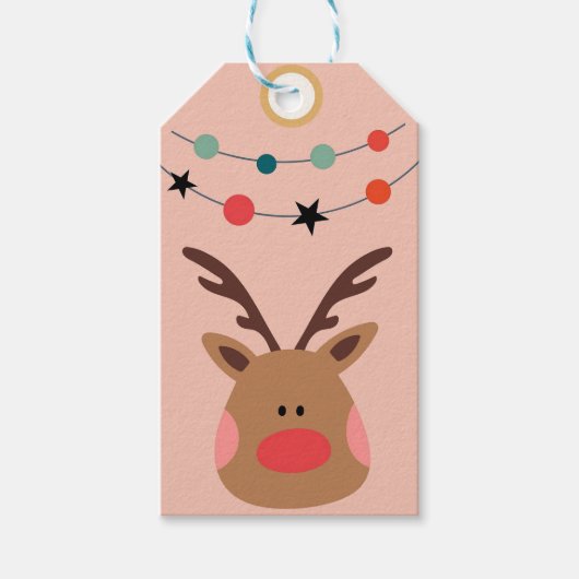 Reindeer Geschenkanhänger (Vorderseite)