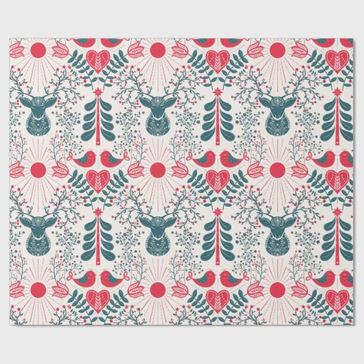 Reindeer Geschenkpapier (Flach)