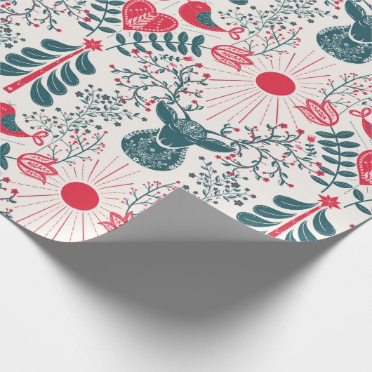Reindeer Geschenkpapier (Ecke)