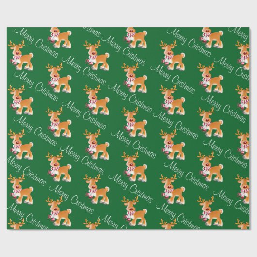 Reindeer Geschenkpapier (Flach)