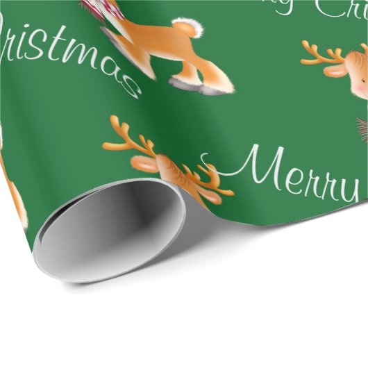 Reindeer Geschenkpapier (Rolleneckpunkt)