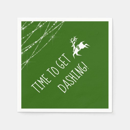 Reindeer Get Dashing Black Friday | Farbe auswähle Serviette (Vorderseite)