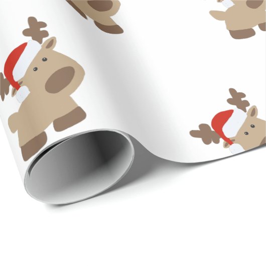 Reindeer gift wrap geschenkpapier (Rolleneckpunkt)