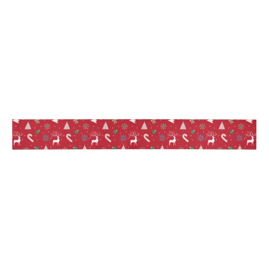Reindeer, Gingerbread, Snowflakes & Candy Canes Ripsband (Vorderseite)