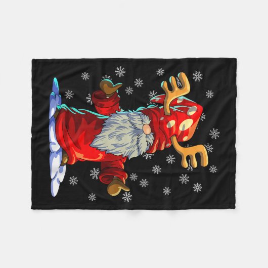 Reindeer Gnome Shirt Men Women Buffalo Plaid Red C Fleecedecke (Vorderseite (Horizontal))