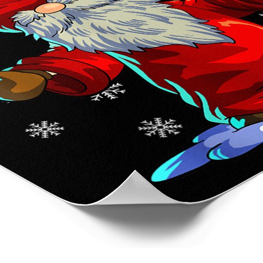 Reindeer Gnome Shirt Men Women Buffalo Plaid Red C Poster (Ecke)